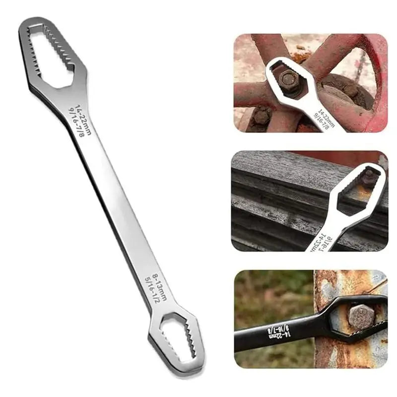 🔥Hot Sale 49%✅️Universal Double-head Self-tightening Wrench🔧8-22mm
