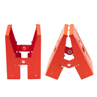 🔧 2-Pack Heavy-Duty Sawhorse Brackets with Down Clamp – Adjustable Quick-Fix Clips for Woodworking, DIY & Jobsite Cutting