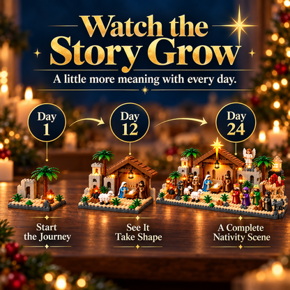 🎄✨ 24-Day Nativity Advent Calendar – Build the Christmas Story, One Day at a Time! ✝️🧱