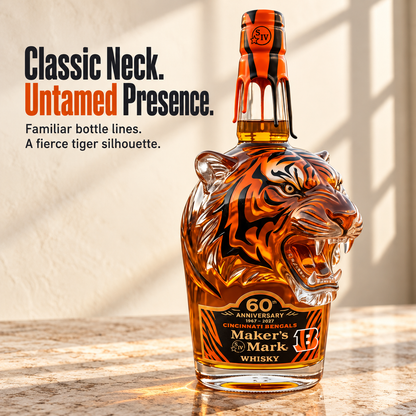 🐯The BENGALS×Maker's Mark 60TH ANNIVERSARY Special Edition Bourbon Bottle