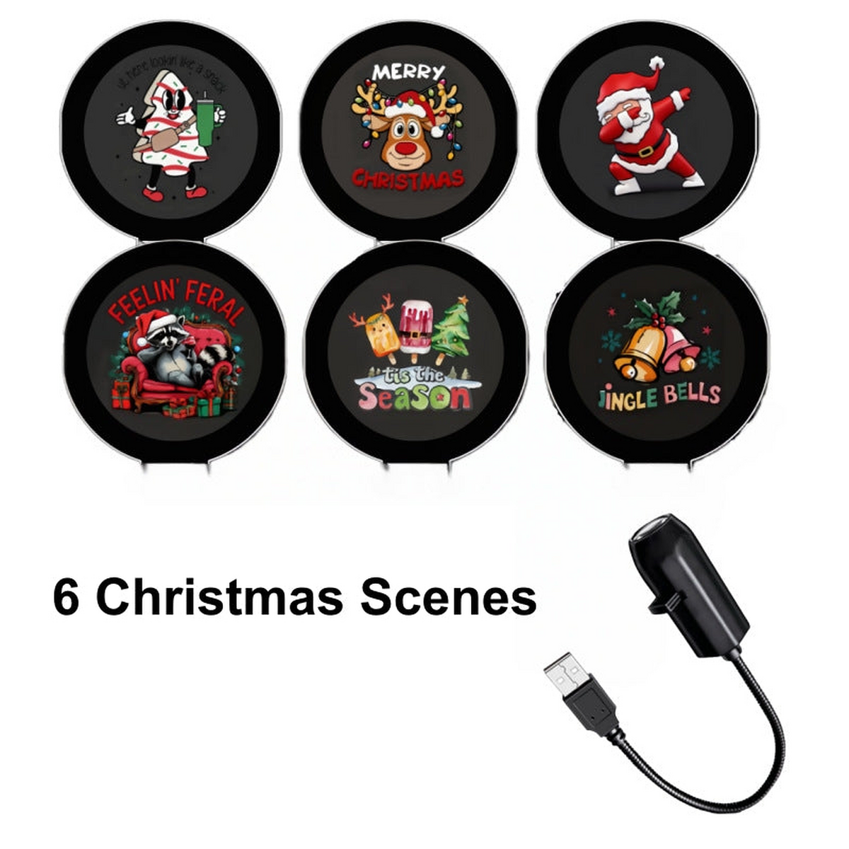 🎄✨ Plug & Play HD Holiday Projector – Christmas, Halloween & Faith Scenes