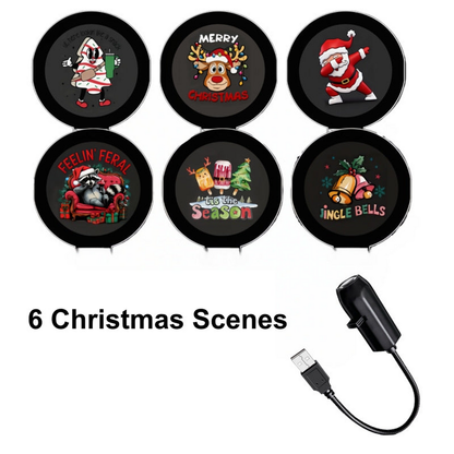 🎄✨ Plug & Play HD Holiday Projector – Christmas, Halloween & Faith Scenes