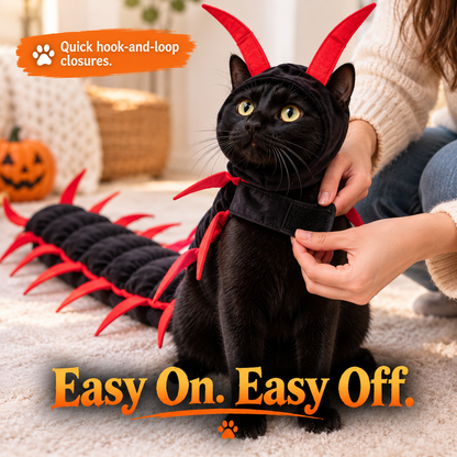 Halloween Centipede Pet Costume – Turn Your Dog or Cat Into a Creepy-Cute Crawling Centipede!