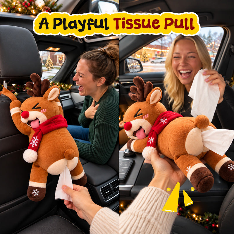 🦌 Funny Christmas Reindeer Tissue Holder