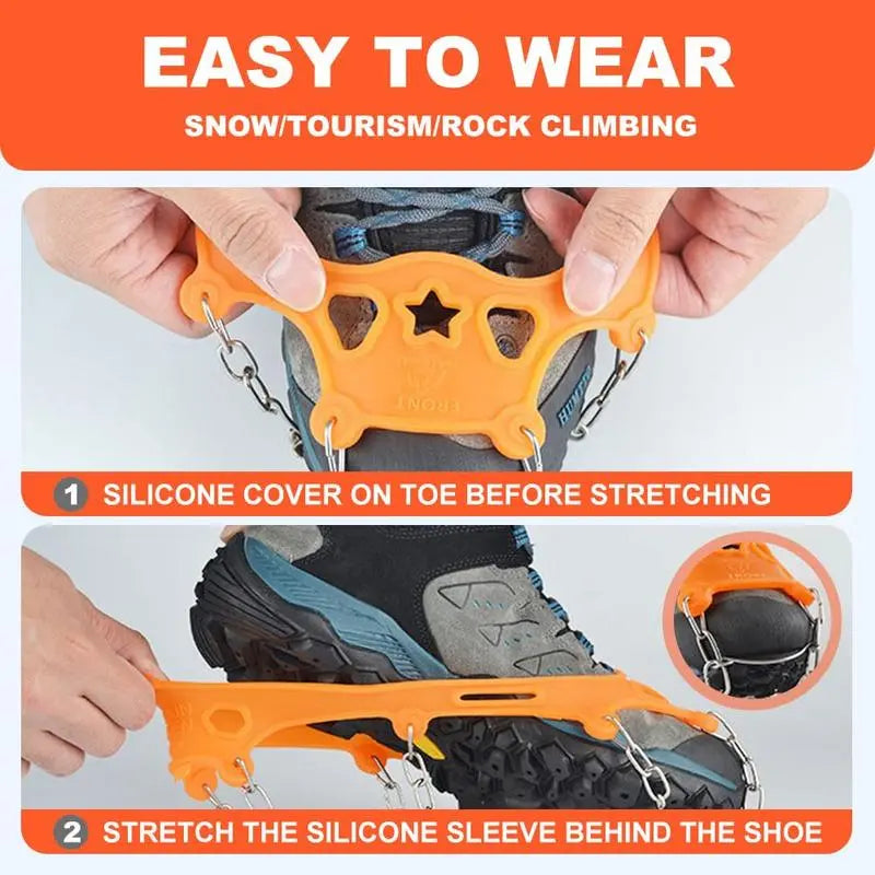 🧊 50% OFF❄️ Ice Cleats for Shoes & Boots – 8-Spike Winter Traction Grips for Walking & Hiking