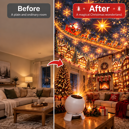 🎄 Magical Christmas Projection Night Light – Transform Any Room Into A Holiday Wonderland