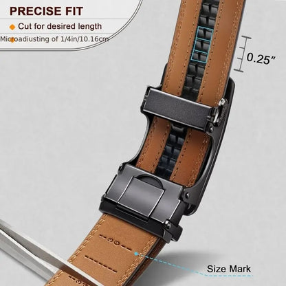 🔥LAST DAY 49% OFF - Leather Ratchet Belt With Adjustable Buckle