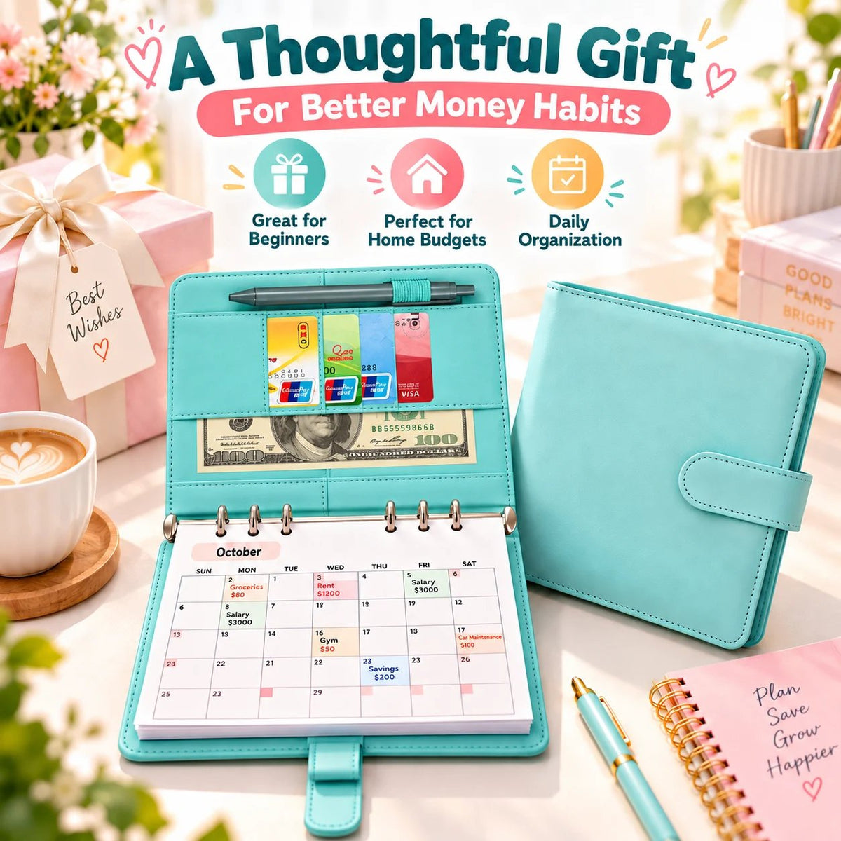📒💰 Budget Planner Binder — Track Expenses, Save More Money!
