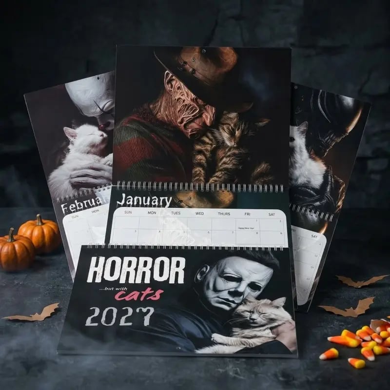 ⏳ Last day to save 50%👻2027 Whimsical Cat 12-Month Wall Monthly Planner Calendar
