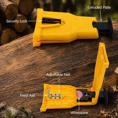 🪵Portable Chainsaw Sharpener with Extra Whetstone, Fast On-Saw Grinding Tool 🪓