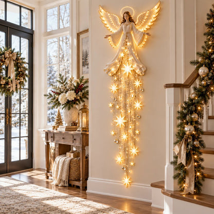 🔥 Buy 2 Get 20% OFF 🔥 Angel Blessing Starfall Wall Light – Heavenly Christmas Wall Decor