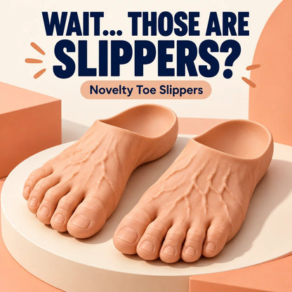 👣 Funny Toe Slippers – Realistic Barefoot-Look Gag Gift