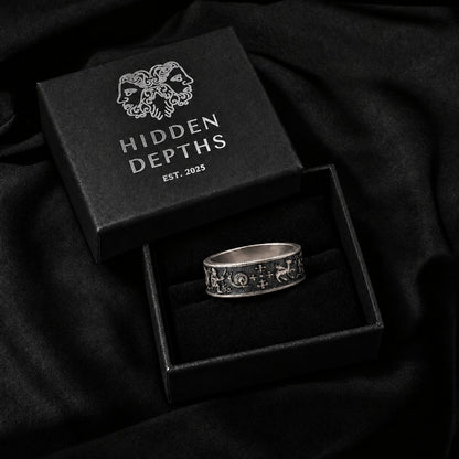 ⚔️✨Medieval Marginalia Ring – Vintage Silver Ring with Whimsical Medieval Engravings100% 925 Sliver (✨Buy 2 Free Shipping)
