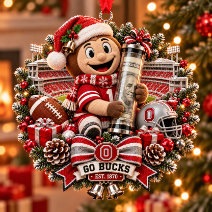 🏈🎄 College Football Money Surprise Ornament