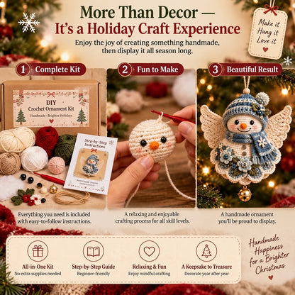 🎄DIY Crochet + Christmas Ornament + 5 Characters / Handmade Keepsake