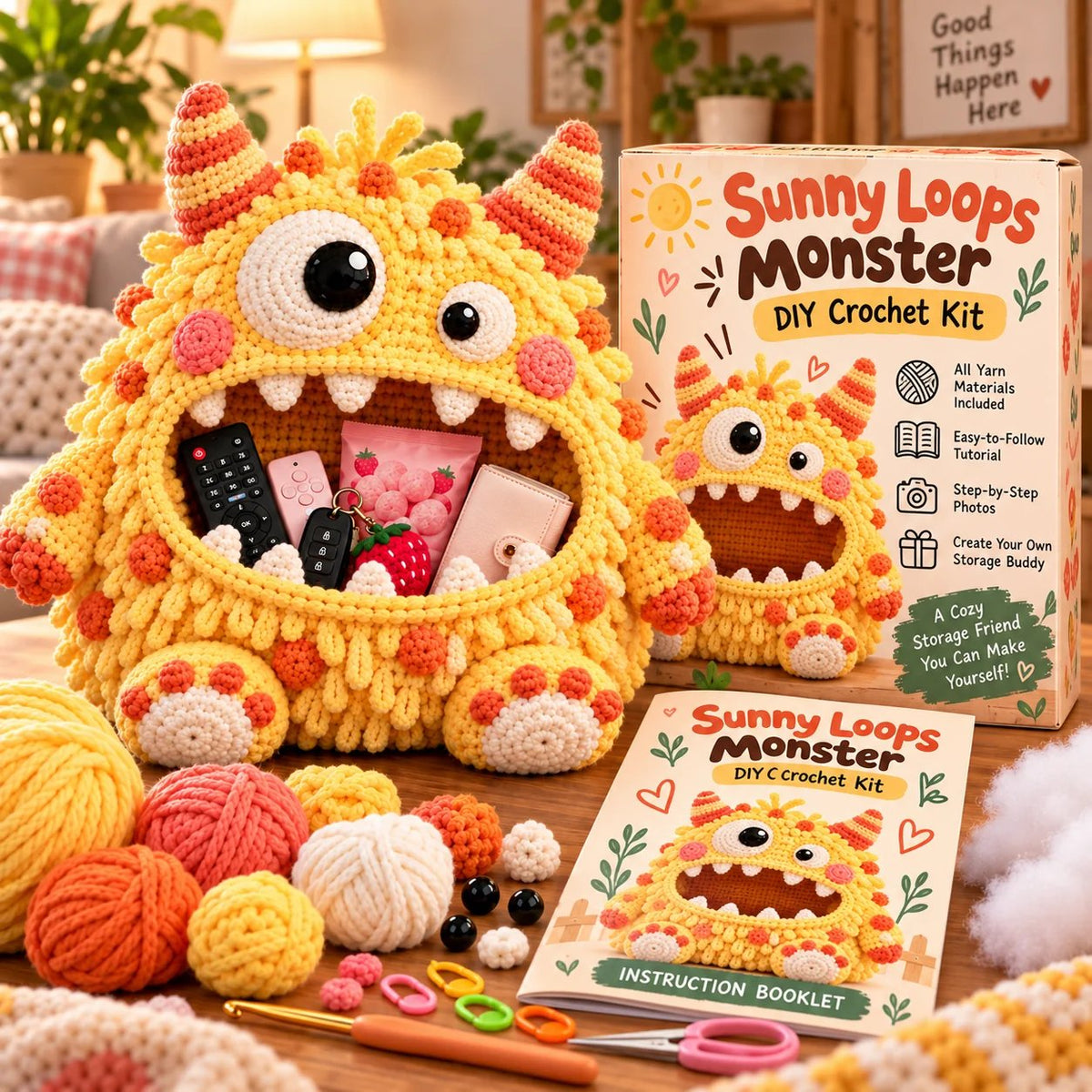 Clutter Munchers Hungry Monster DIY Crochet Storage Buddies 👾🧶