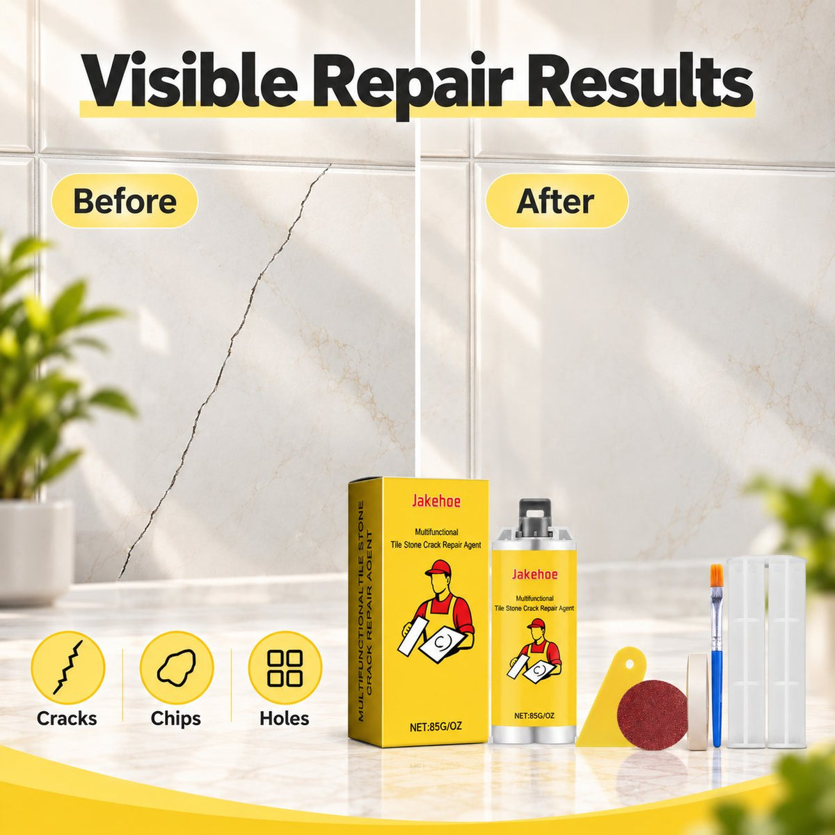 Multi-functional tile and stone repair gel