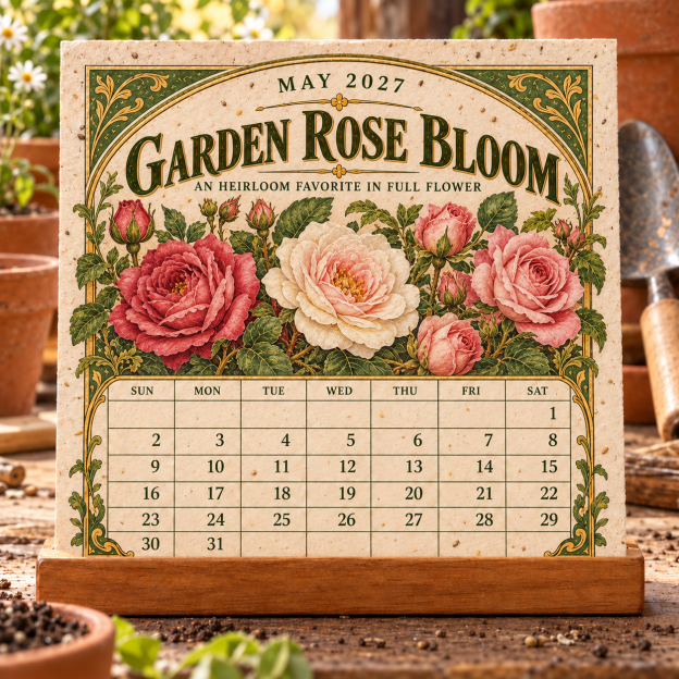 🌻 2027 The Heirloom Garden Plantable Seed Calendar
