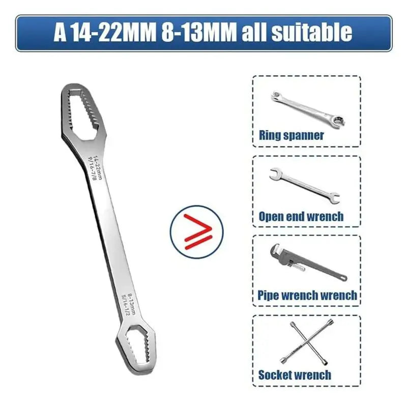 🔥Hot Sale 49%✅️Universal Double-head Self-tightening Wrench🔧8-22mm