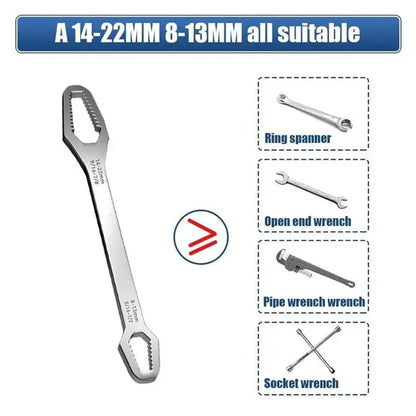 🔥Hot Sale 49%✅️Universal Double-head Self-tightening Wrench🔧8-22mm
