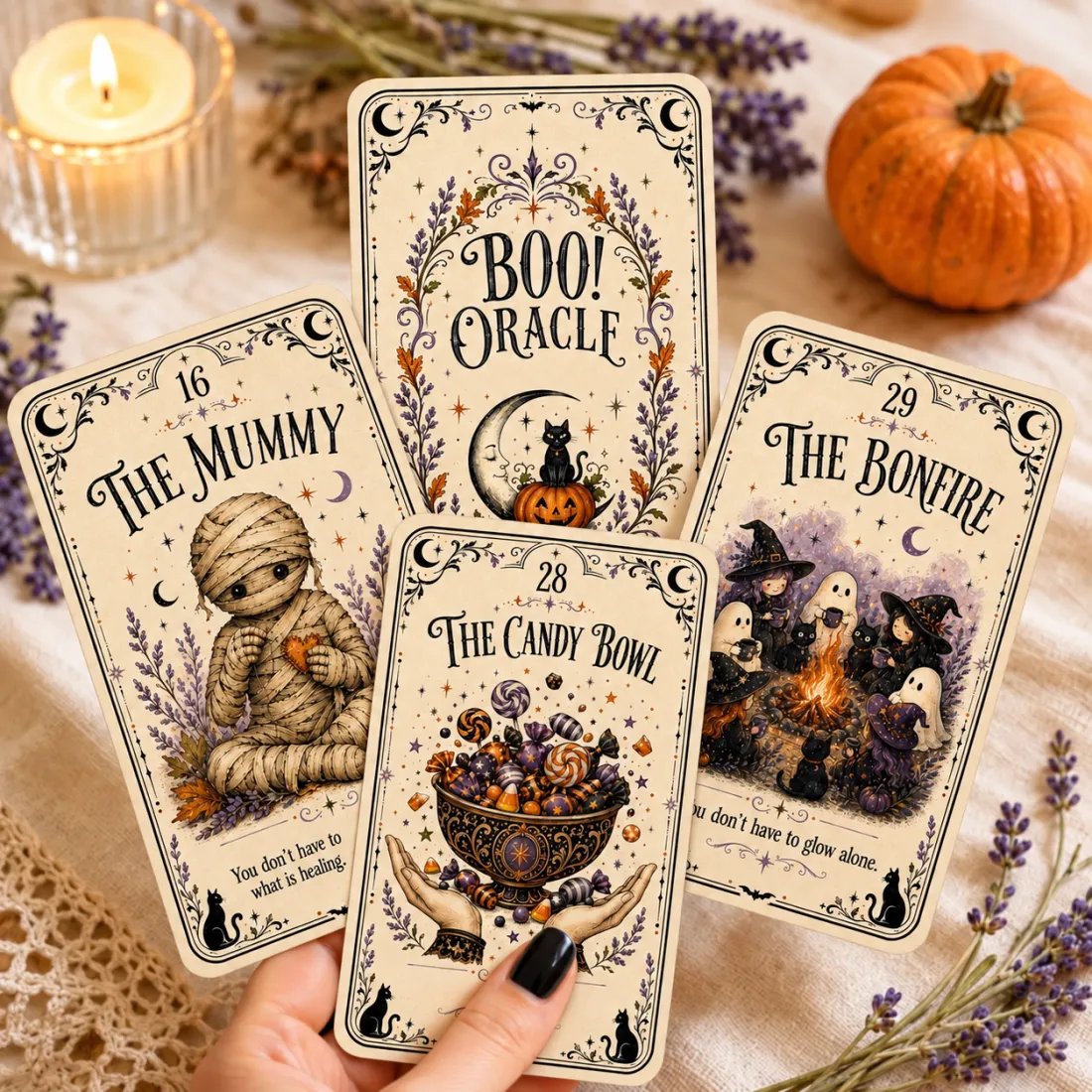 🎃 31 Nights of Halloween Oracle Deck – Sweet & Spooky Daily Messages 🔮