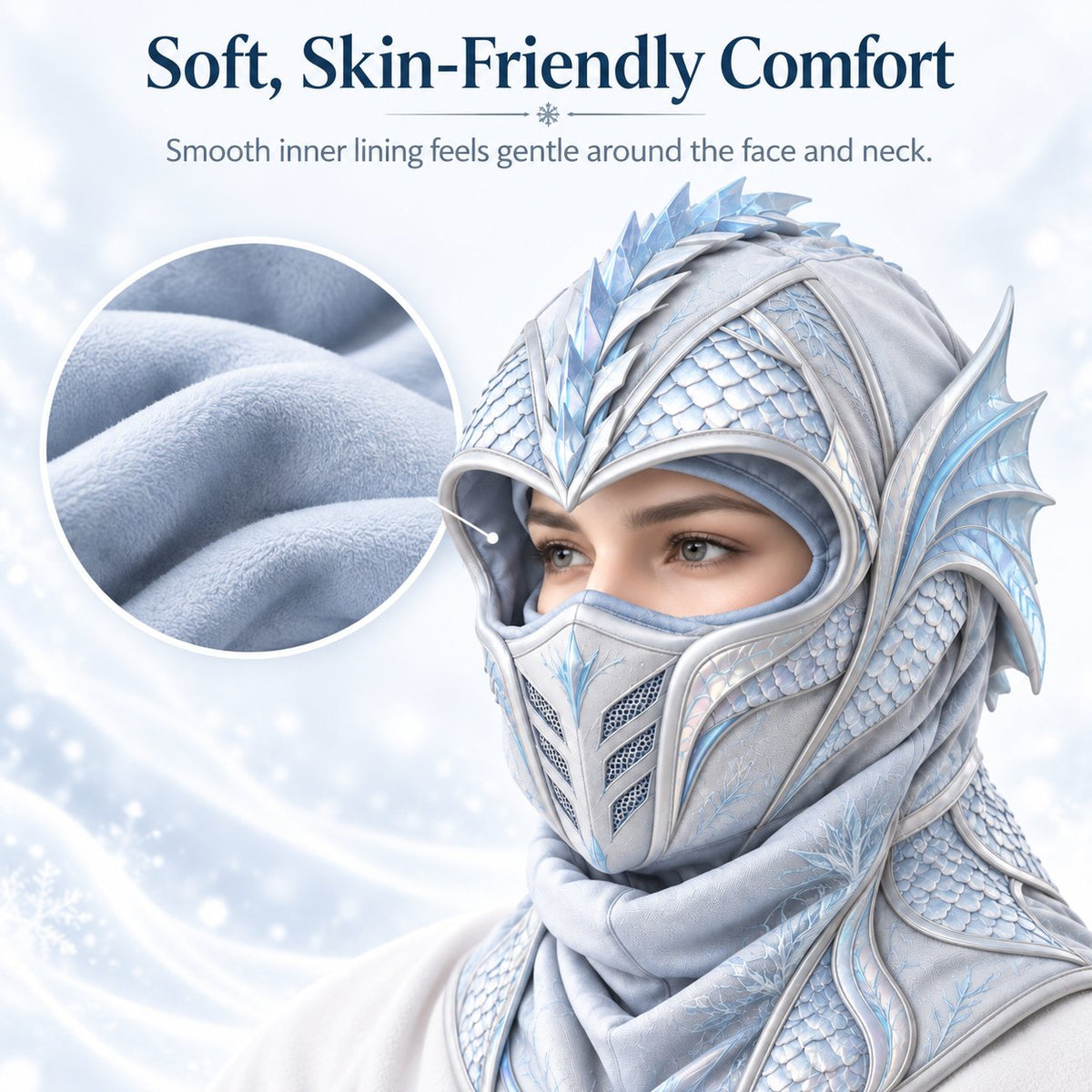🐉 Frost Dragon Winter Balaclava ❄️ 3-in-1 Windproof Face Mask | Warm, Stylish & Ready for the Cold