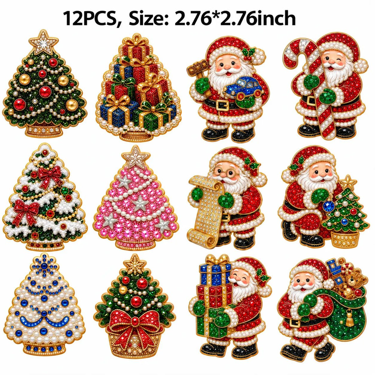 🔥 Hot Sale 🎄✨ DIY Christmas Pearl & Diamond Painting Fridge Magnet Kit – Sparkling Holiday Craft Fun 🧲