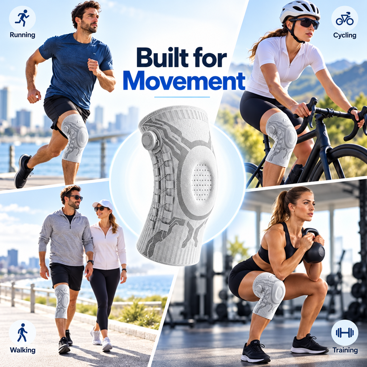🦵 Adjustable Knee Support Brace – Customizable Fit for Everyday Comfort ✨
