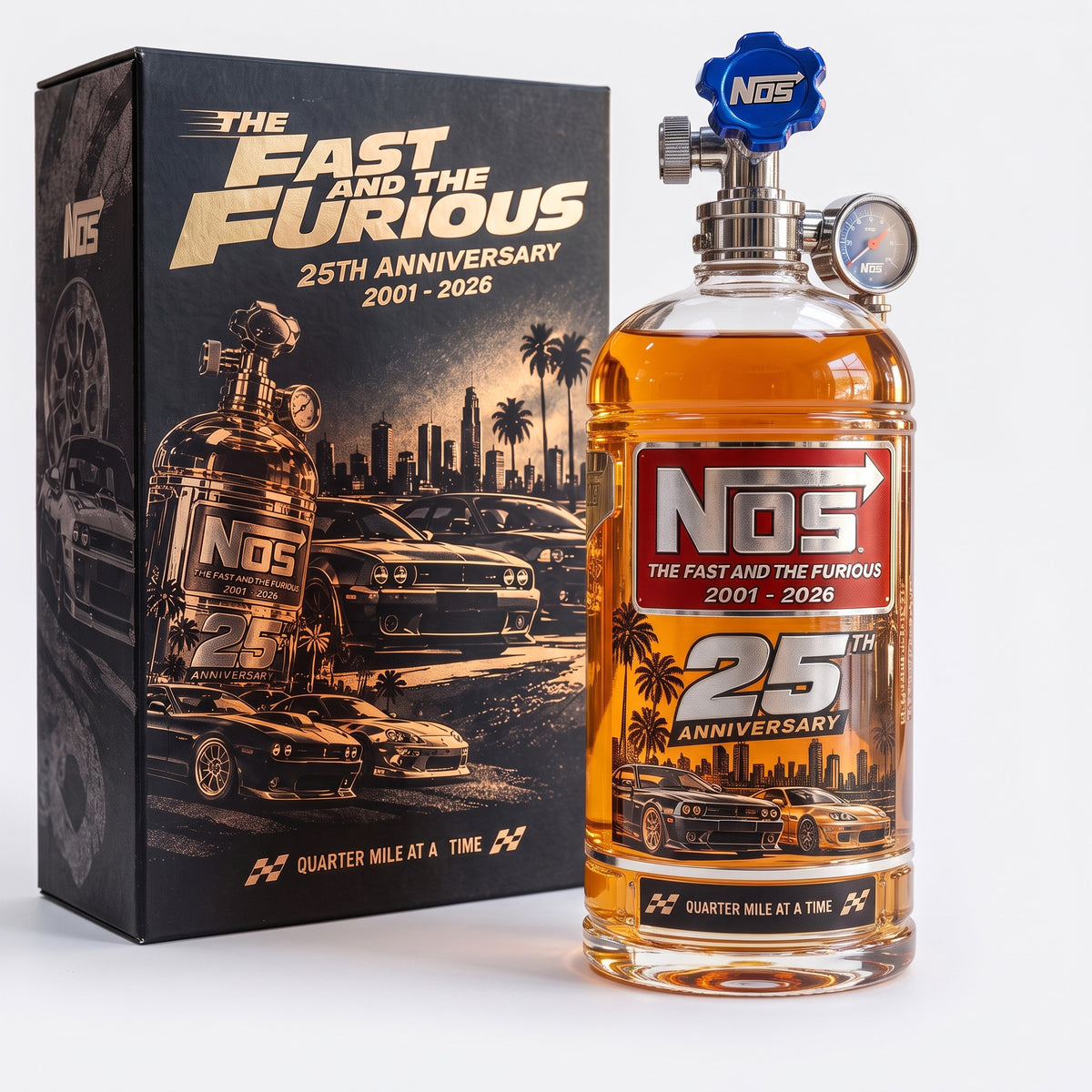 25th Anniversary Street Racing Nitrous Tank Whiskey Decanter with Collector’s Box