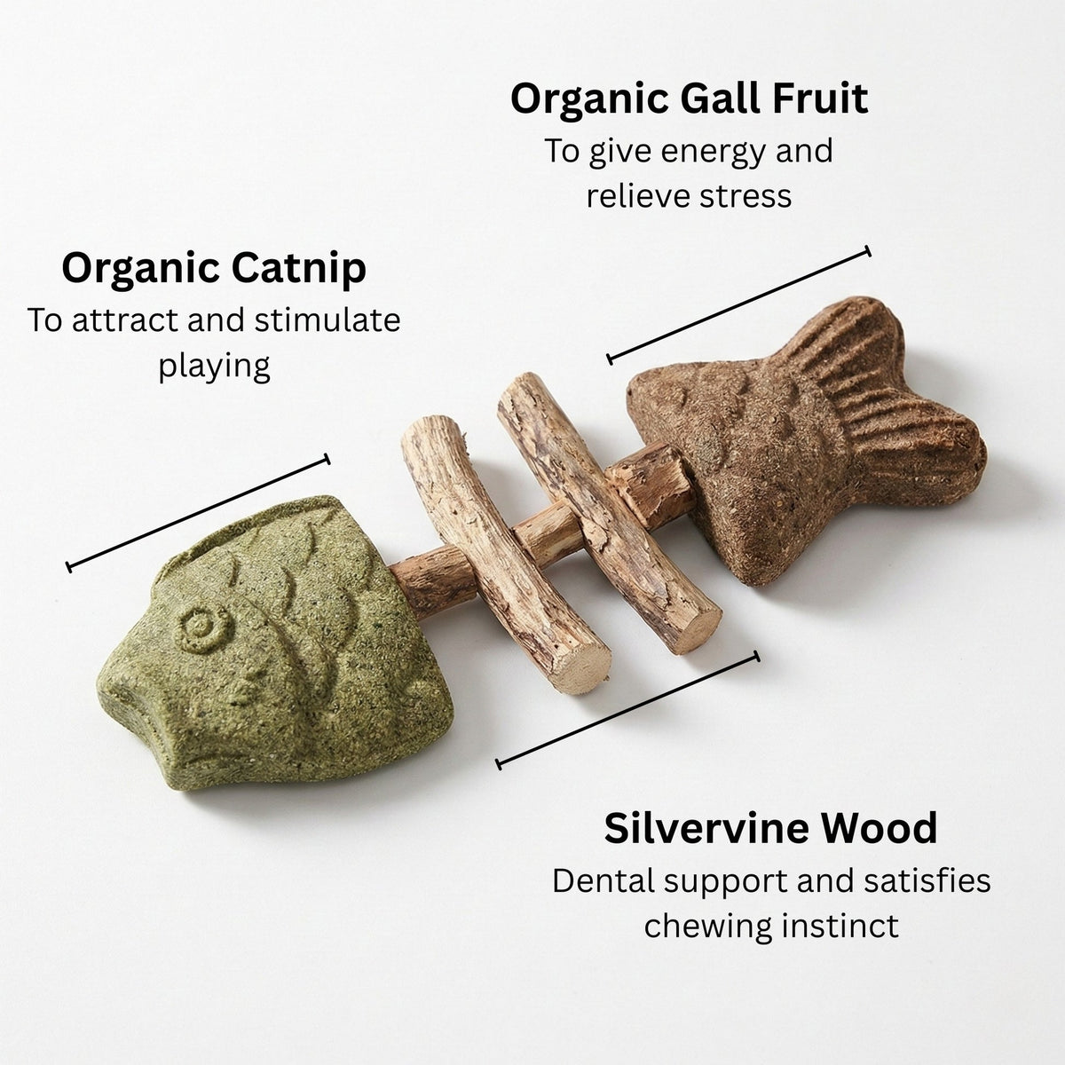 🐟😻 Realistic Grilled Fishbone Cat Toy – Catnip & Silvervine Dental Chew Stick 🐾🐱