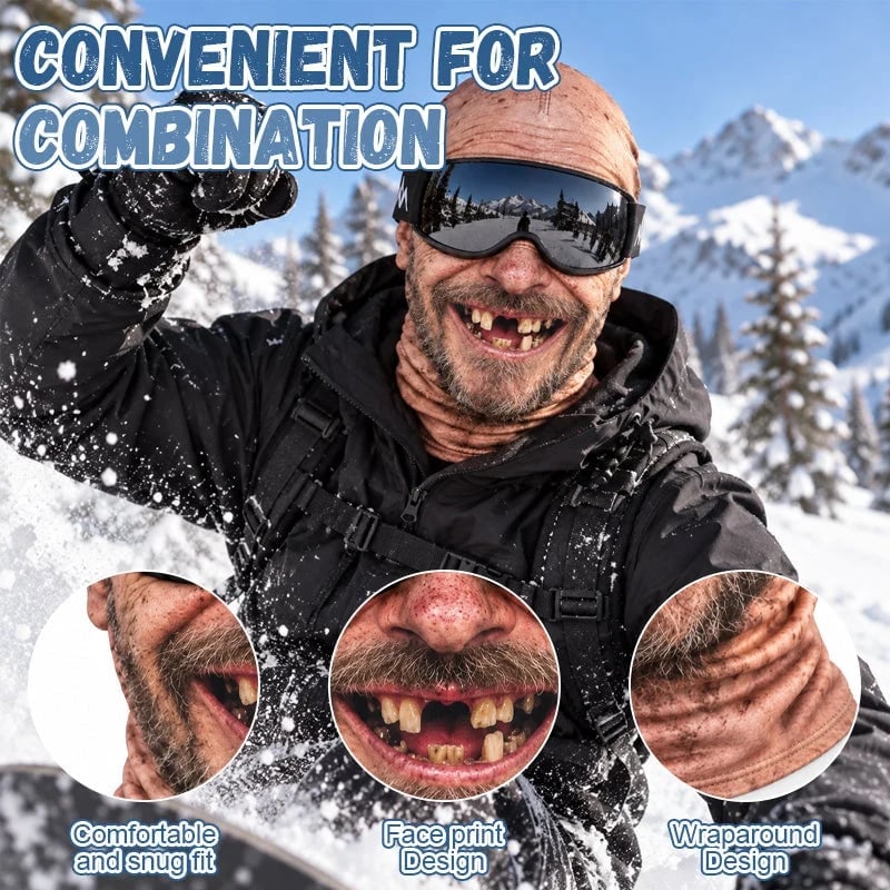 😂 Funny Realistic Face Ski Mask – Full-Coverage Winter Balaclava