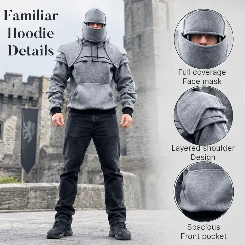 Knight Cosplay Hoodie – Medieval Fantasy Streetwear Pullover!