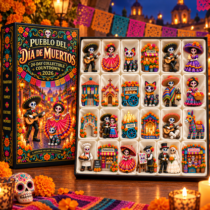 🏵 Day of the Dead Village 2026 – 24-Day Collectible Countdown Calendar with 24 Unique Miniatures