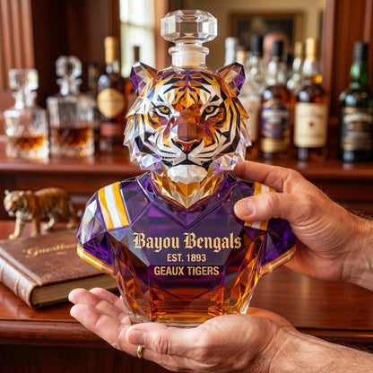 🐯 Bayou Bengals Commemorative Whisky Bottle – A Tribute to Purple & Gold Tradition 💜