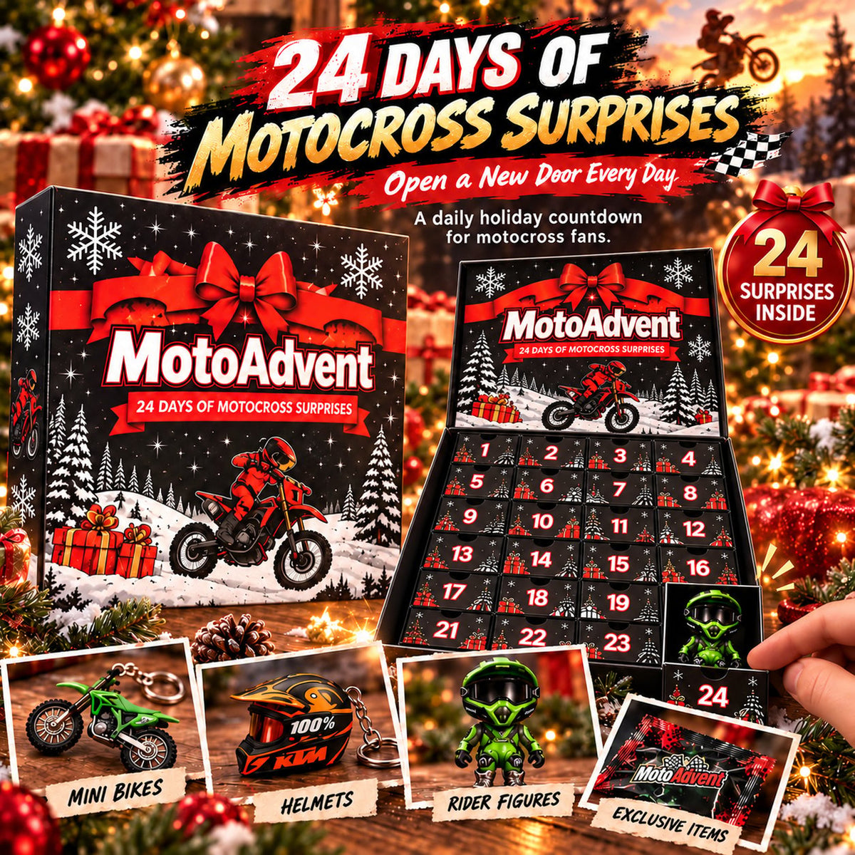 🏍️🔥 Motocross Advent Calendar – 24 Days of Dirt Bike Surprises! 🎄🎁