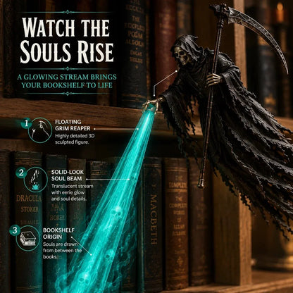 🎁Today 50% OFF🎁💀 The Soul Collector Reaper Shelf Light – Gothic Halloween Decor 🕯️