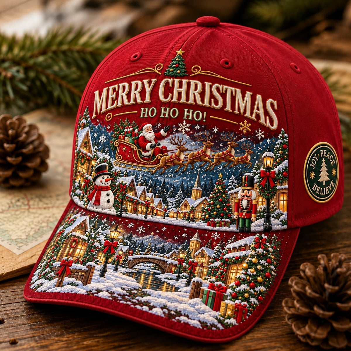 🎅🎄 “Merry Christmas – Ho Ho Ho!” Christmas Commemorative Cap