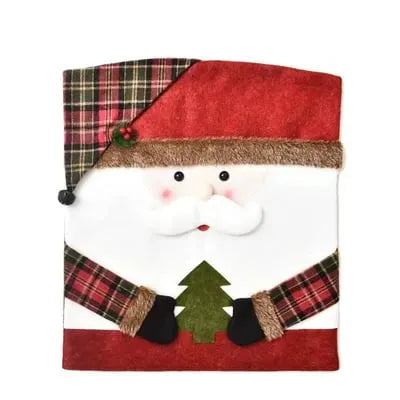 🎄 Christmas Character Chair Covers – Santa, Snowman & Reindeer Dining Decor