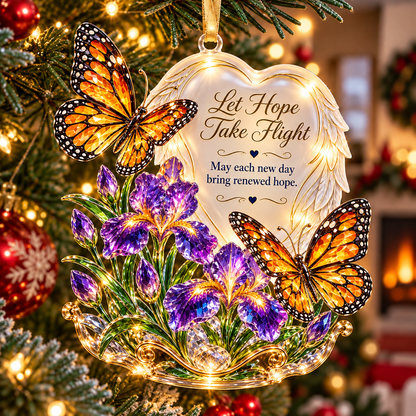 🪽 2026 Angel Wings Heart Christmas Ornaments – Set of 6 Inspirational Holiday Keepsakes