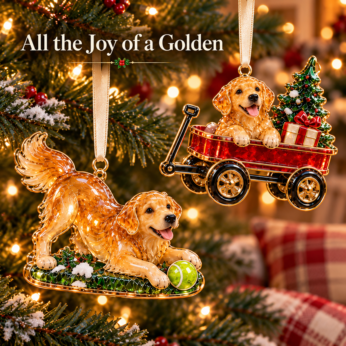 Golden Retriever Christmas Ornaments – 6 Heartwarming Holiday Designs for Dog Lovers