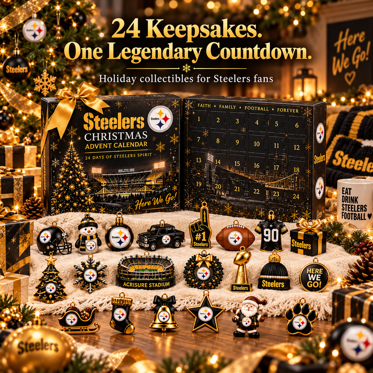 🏈🎄 Pittsburgh Steelers Advent Calendar 2026 – 24 Days of Football Fan Surprises & Collectibles 🎁