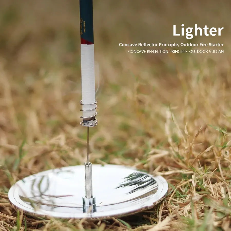Solar Fire Starter, Concave Mirror Sun Igniter for Outdoor Camping Survival