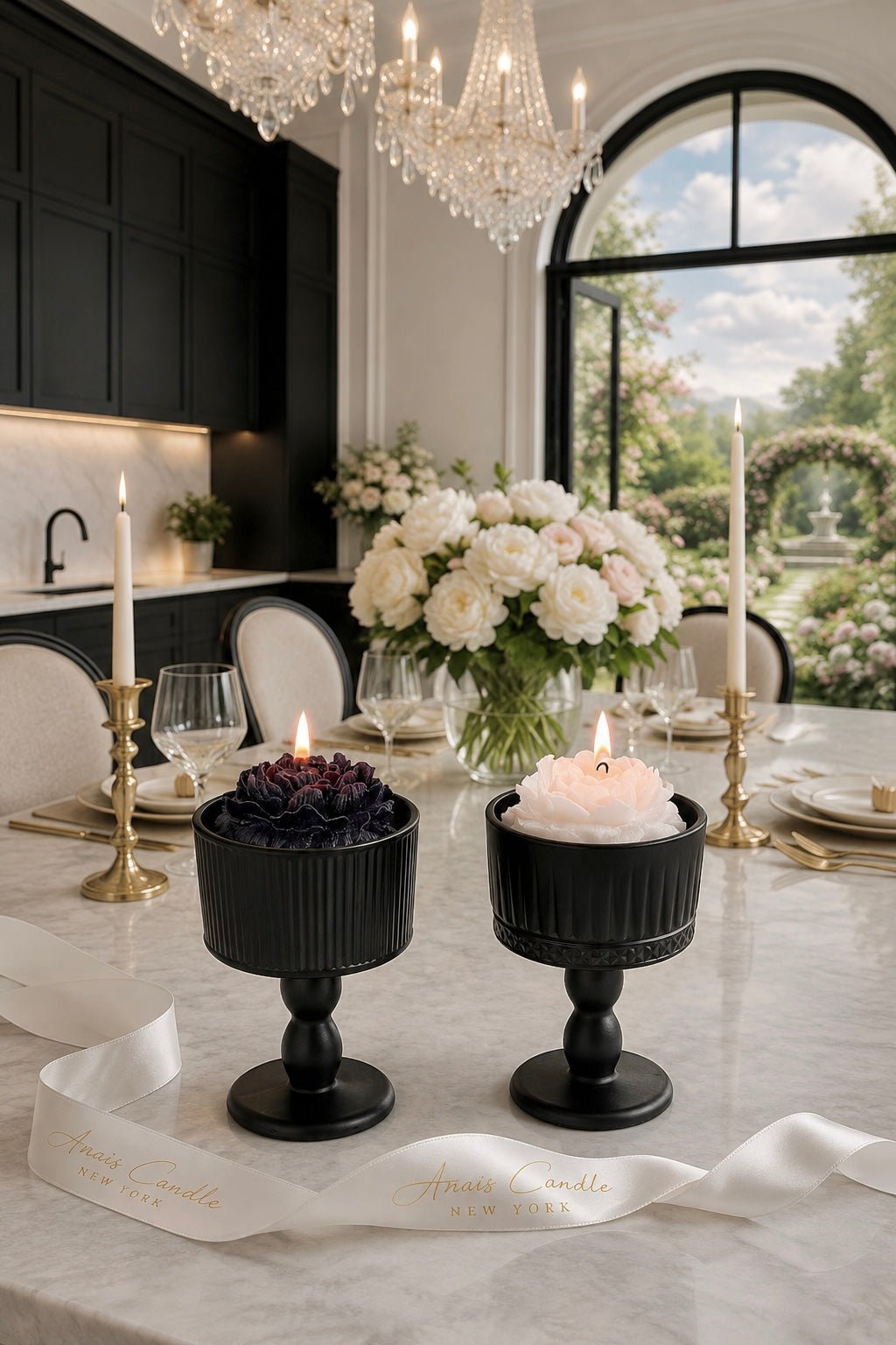 Fleur de Paris Set of 2 Candles styled in a chic Manhattan penthouse