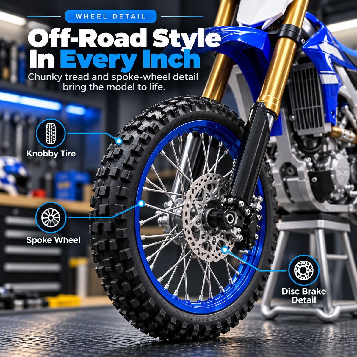 🏍️DIY Motocross Dirt Bike Model Kit – Build & Display