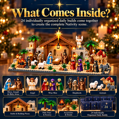 🎄✨ 24-Day Nativity Advent Calendar – Build the Christmas Story, One Day at a Time! ✝️🧱