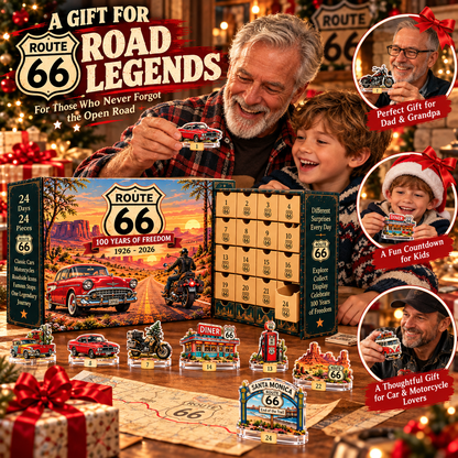 🏍️ Route 66 100th Anniversary – 24-Day Acrylic Collectibles Advent Calendar