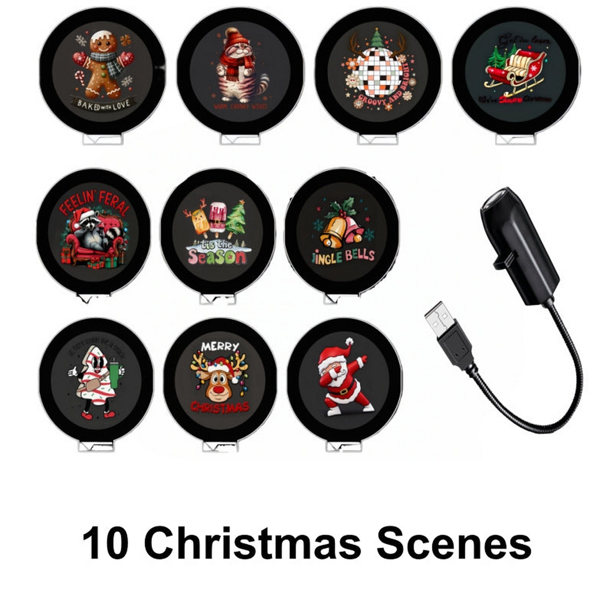 🎄✨ Plug & Play HD Holiday Projector – Christmas, Halloween & Faith Scenes