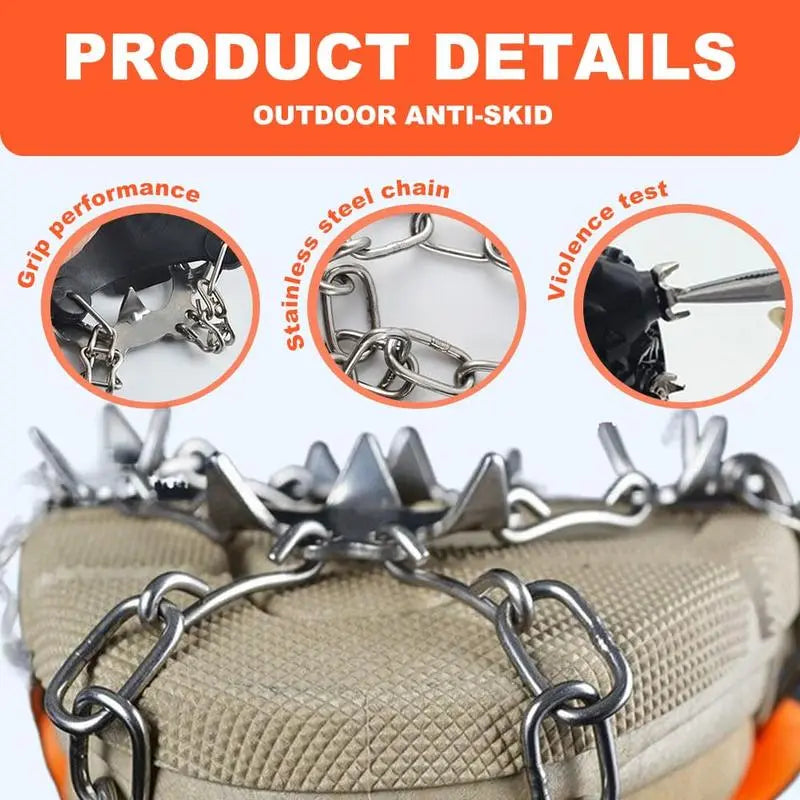 🧊 50% OFF❄️ Ice Cleats for Shoes & Boots – 8-Spike Winter Traction Grips for Walking & Hiking