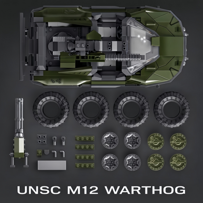 Halo UNSC Warthog Building Block Model
