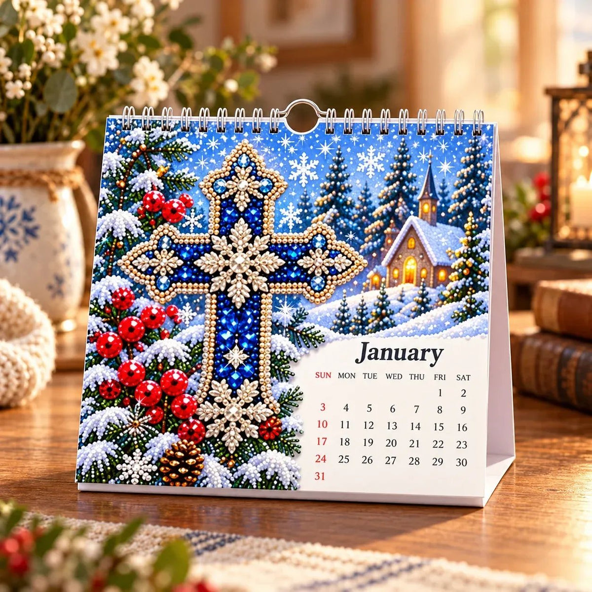 ✝️ 2027 Faith & Blessings Diamond Art Calendar – Create with Faith, Shine All Year